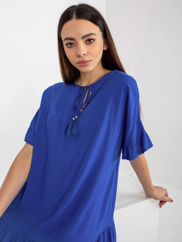 Dámské šaty D73761M30306B kobaltově modré - FPrice L