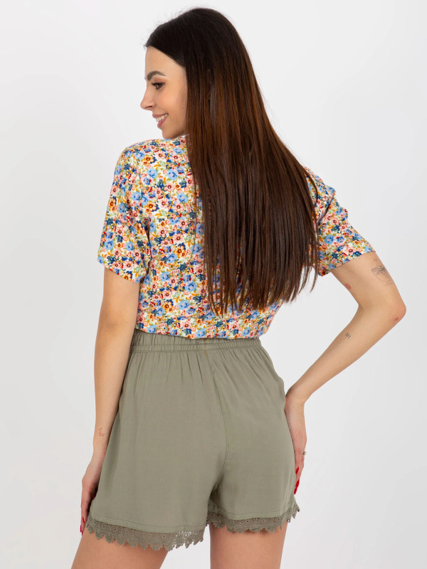Dámské šortky D73760M62233KB khaki - FPrice XL