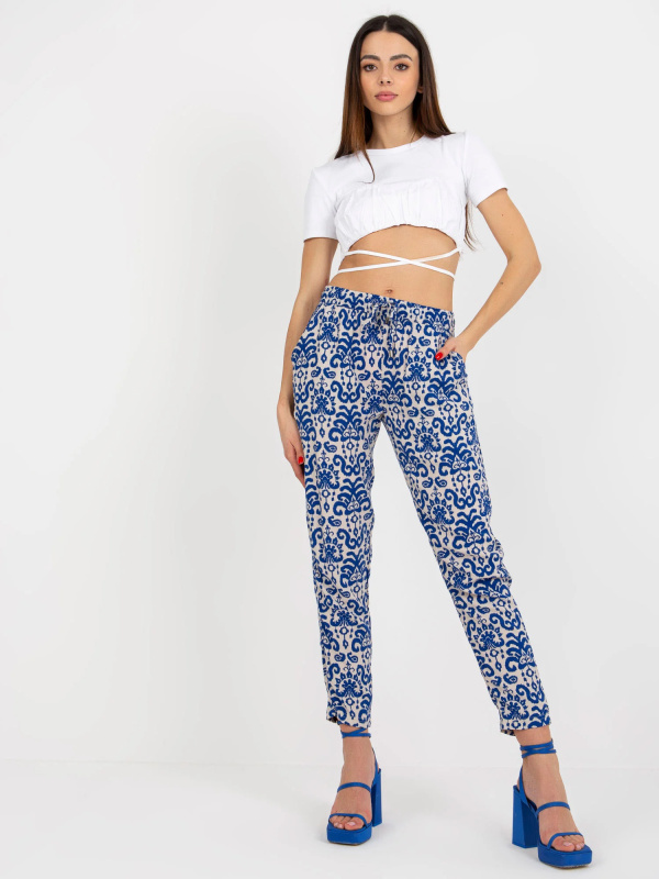 Dámské kalhoty D73770M61869J tmavě modré - FPrice M