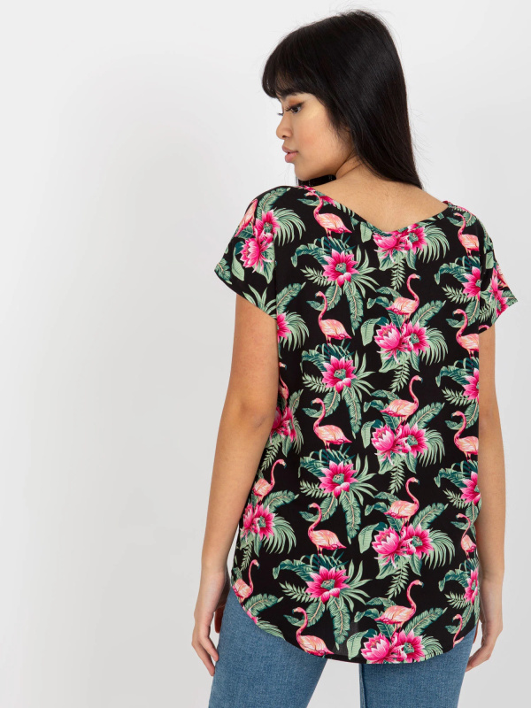 Dámská halenka D73771R10978P černá a zelená - FPrice XS