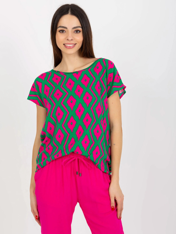Dámská halenka D73771R10978Q zelená - FPrice XL