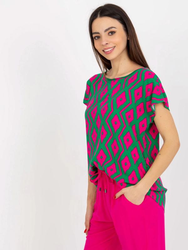 Dámská halenka D73771R10978Q zelená - FPrice XS