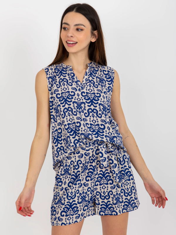 Dámská halenka D73771R11115A tmavě modrá - FPrice L
