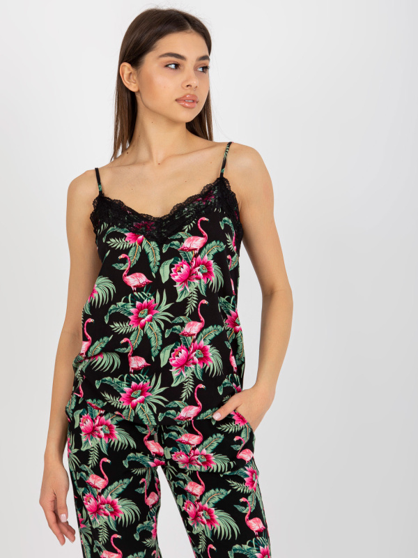 Halenka D73771M11059A černá a zelená L