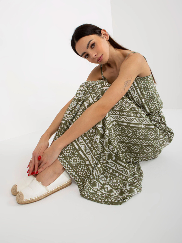 Dámské šaty D73771R30313B khaki - FPrice XL