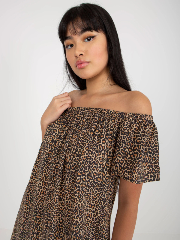 Dámské šaty  D73771R30145J hnědé - FPrice S