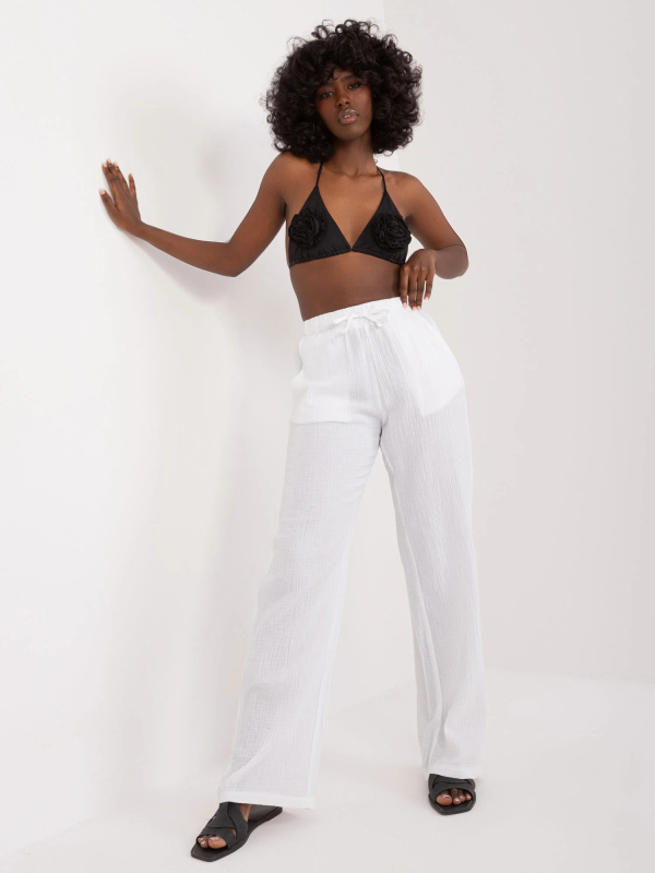 Kalhoty D70032M62242A1 bílé L