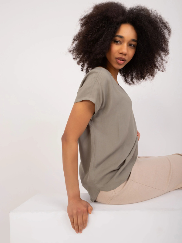 Halenka D73761Z10978Q khaki barva S