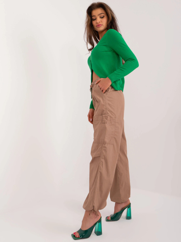 Kalhoty D77021BB62410B2 světle hnědé L