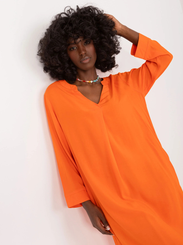 Šaty D73761M30430A oranžová S