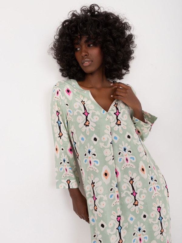 Šaty D73771M30430A pistácie L