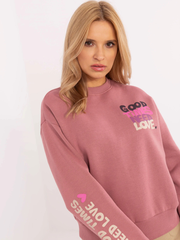 Mikina D10600T02695A tmavě růžová XL