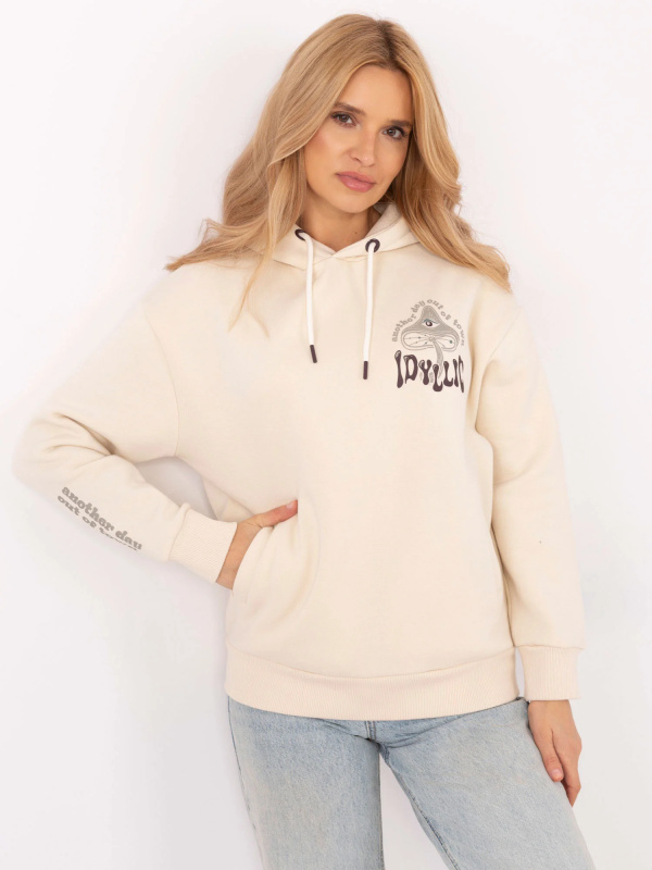 Mikina D10600T02420L světle béžová L