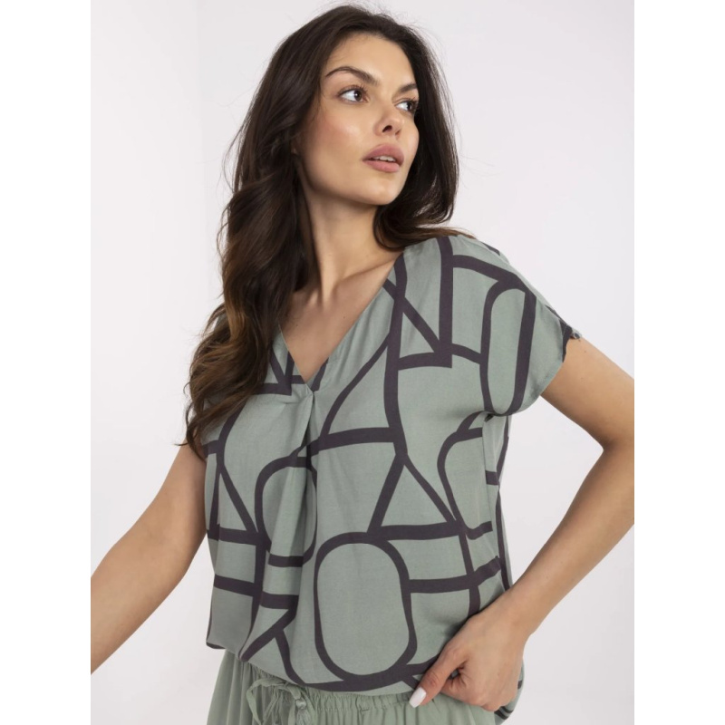 Sublevel Halenka -D73771M11171 khaki Barva: Zelená - tmavě, Velikost: XL