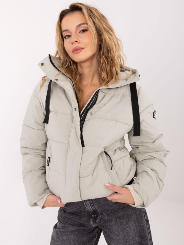 Prošívaná zimní bunda D50022X44560A1NO Sublevel Barva: Šedá - světle, Velikost: S