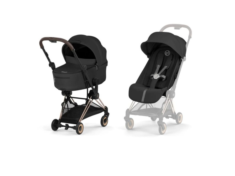 Cybex Coya Comfort Rosegold + skládací korba Sepia Black