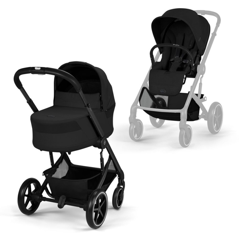 Cybex Balios S Lux + korba Cot S Lux 2026 - Moon Black