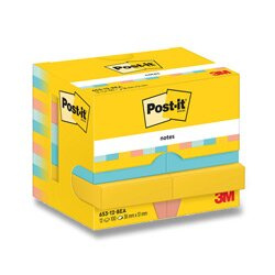 3M Post-it - silně lepicí bloček - 38 x 51 mm, 12 x 100 l., Beachside