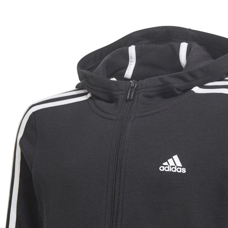 Mikina adidas Essentials 3S s kapucí a zipem Jr GQ8356 134 cm