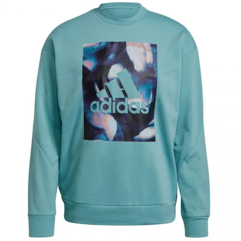 Pánská mikina uforu  W GS3893 tyrkysová - Adidas  L