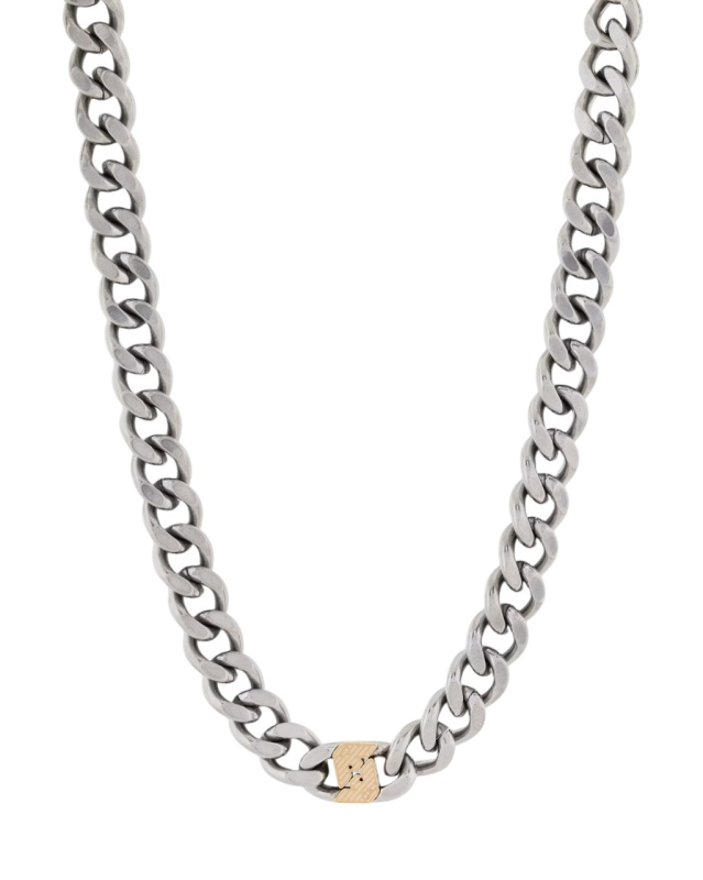 Emporio Armani Výrazný bicolor náhrdelník pro muže EGS3187040