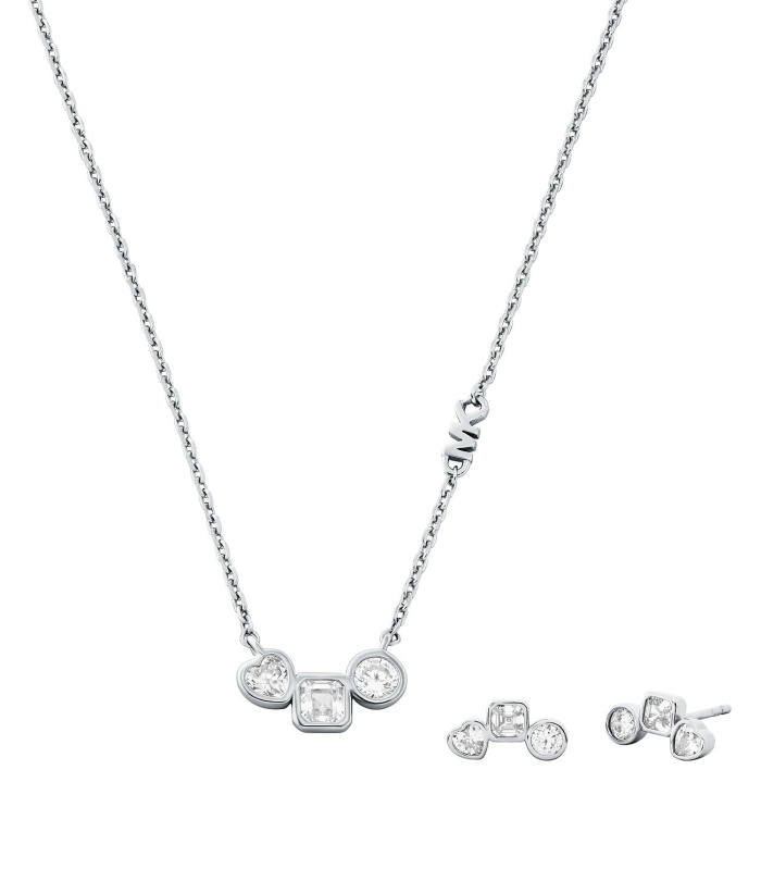 Michael Kors Půvabná souprava stříbrných šperků MKC1767SET (náhrdelník, náušnice)
