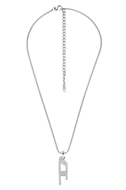 Diesel Fashion ocelový náhrdelník D Logo DX1624040