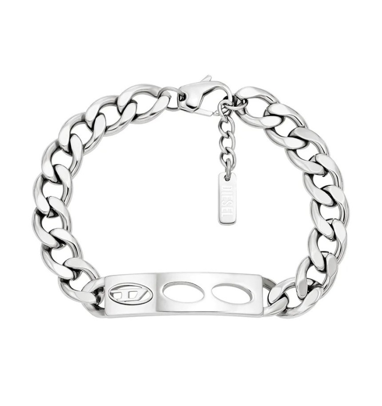 Diesel Stylový unisex náramek z oceli D Logo DX1663040
