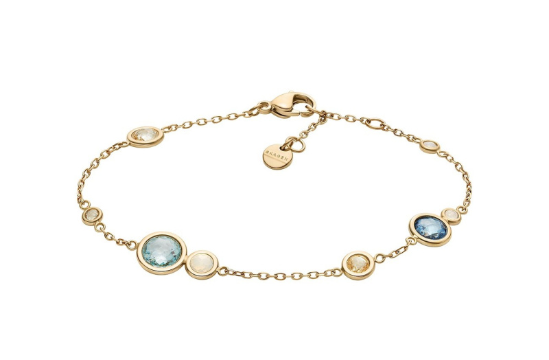 Skagen Elegantní pozlacený náramek Sofie Sea Glass SKJ1896710