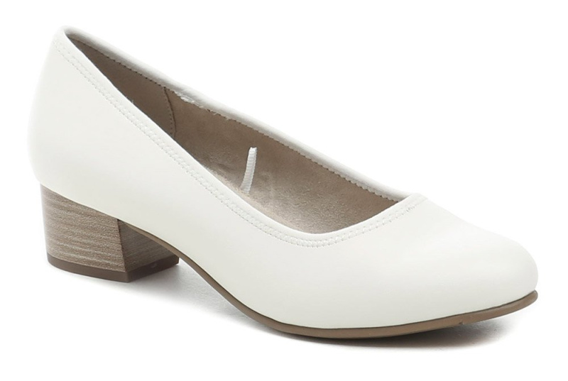 Jana 8-22360-42 bílé dámské lodičky šíře H EUR 37