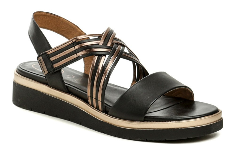 Tamaris Comfort 8-58707-42 černé dámské nadměrné sandály EUR 44