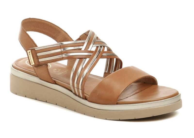 Tamaris Comfort 8-58707-42 hnědé dámské nadměrné sandály EUR 43