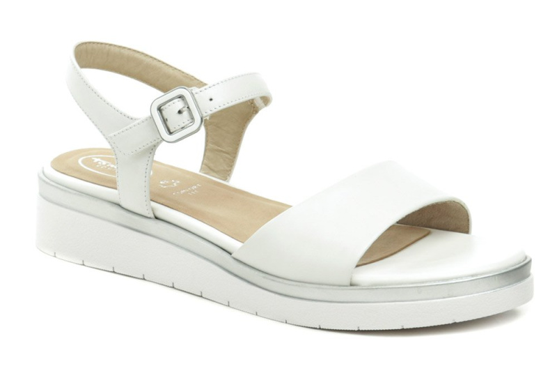Tamaris Comfort 8-58708-42 bílé dámské nadměrné sandály EUR 43