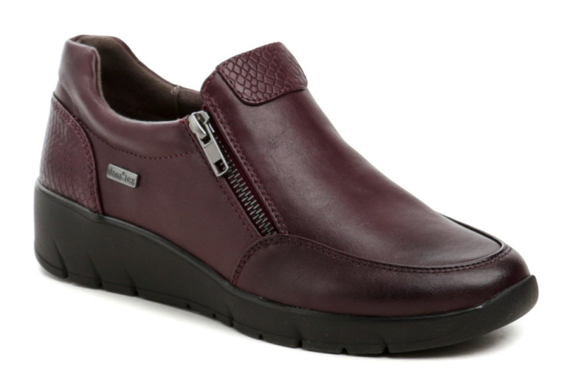 Jana 8-24663-41 bordó dámské polobotky šíře H EUR 37