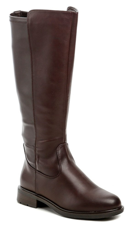 Jana 8-25563-43 hnědé dámské kozačky šíře H EUR 37