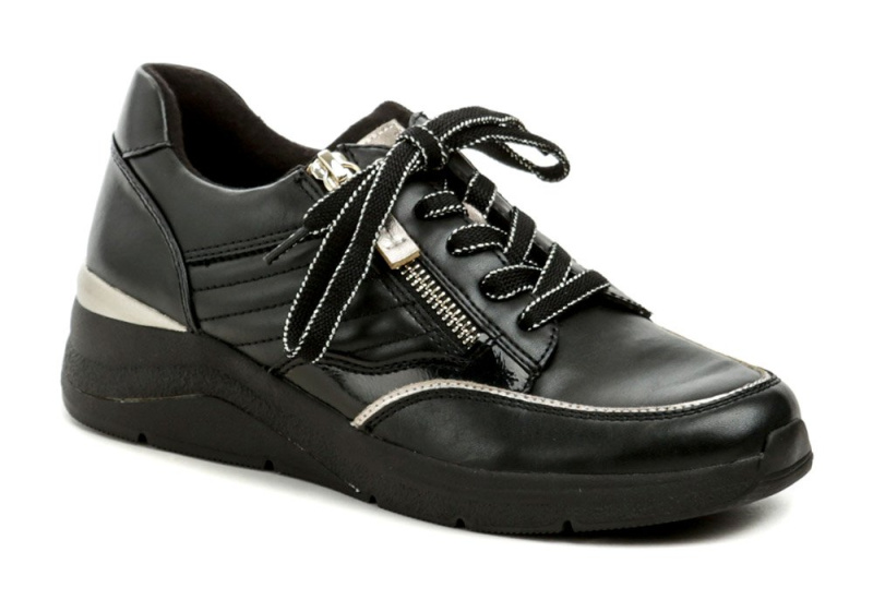 Jana 8-23771-43 černé dámské polobotky šíře H EUR 38