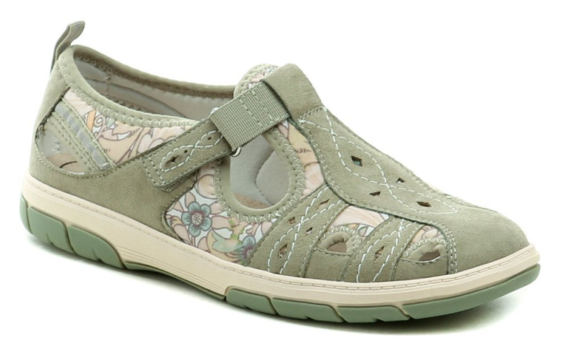 Jana 8-23671-44 zelenkavé dámské polobotky šíře H EUR 40