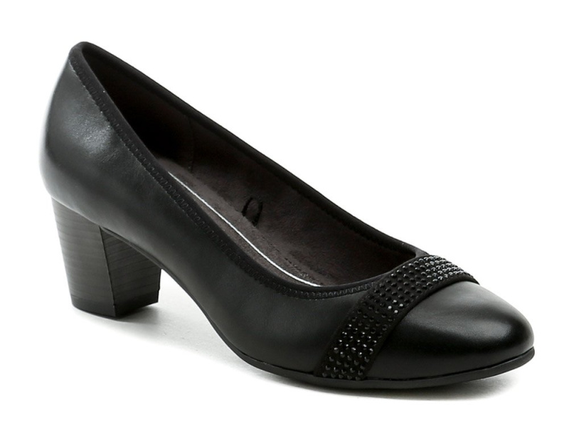 Jana 8-22466-45 černé dámské lodičky šíře H EUR 37