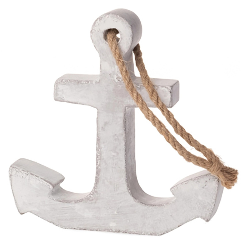 Dekorativní figurka kotva betonová 17 x 3,5 x 16,5 cm