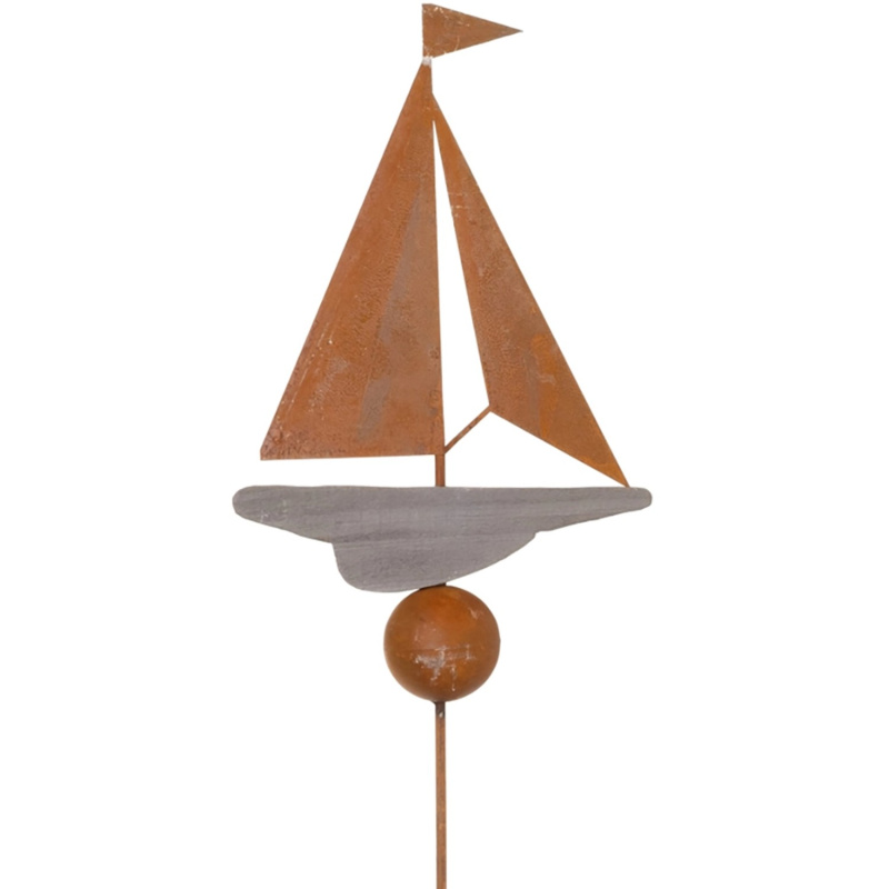 Zápich plachetnice kov/dřevo 120 x 0,5 x 23 cm