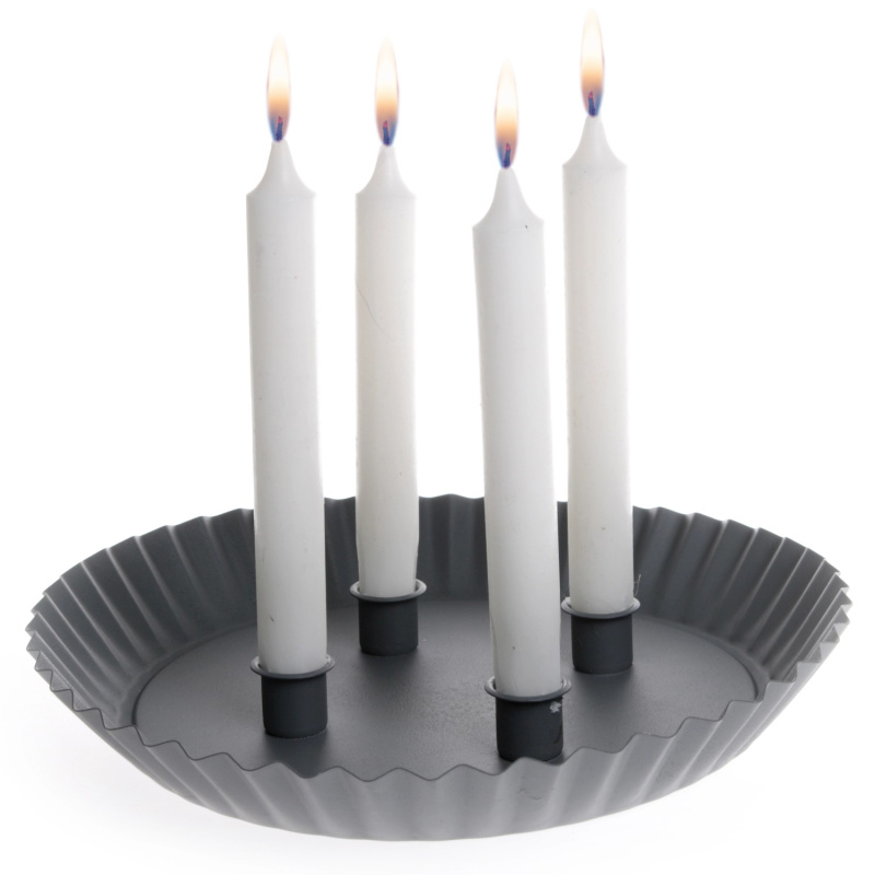 DRAGIMEX Svícen se 4 držáky na svíčku kovový pr. 30 x 4 cm, 1 ks