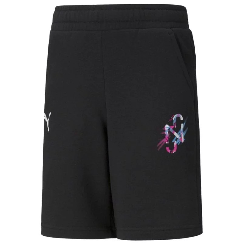 Dětské šortky Neymar Jr Creativity Jr 605561-01 černá vzor - Puma černá vzor 116
