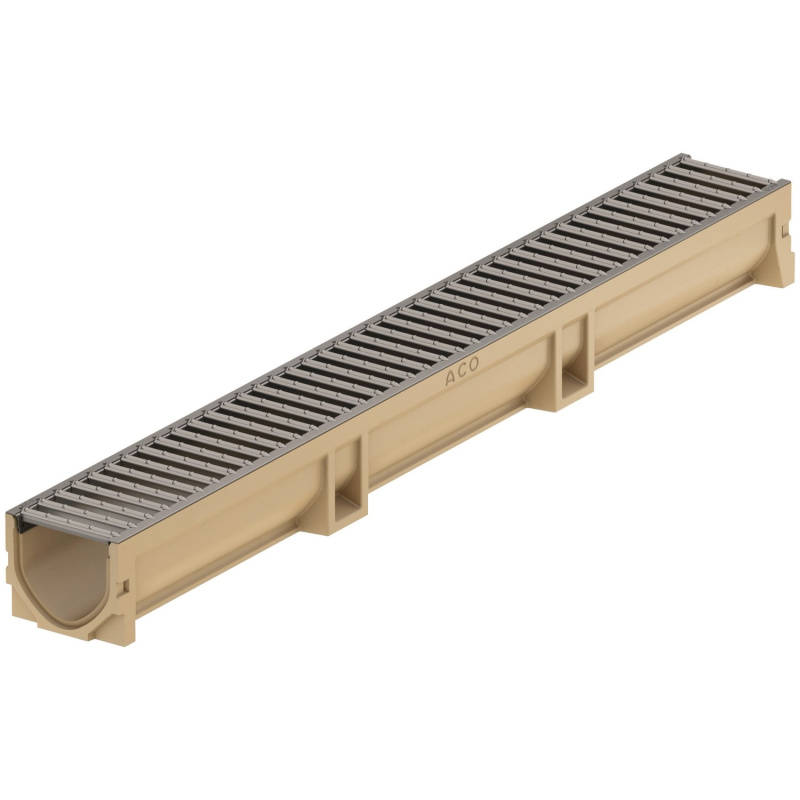 Žlab s pozinkovaným roštem ACO Euroline 1,0 m
