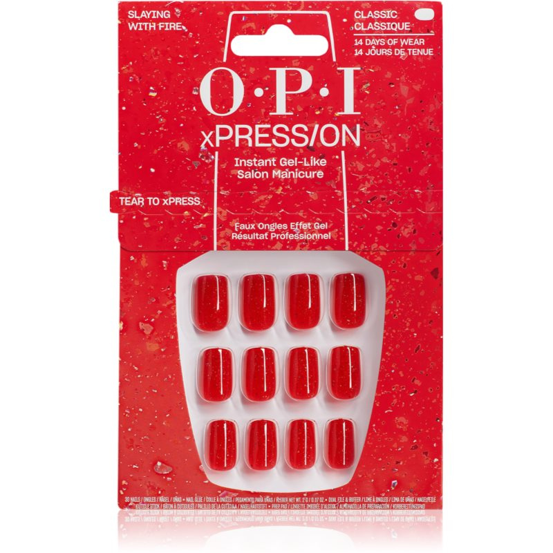 OPI Make ‘Em Jelly! XPRESS/ON umělé nehty Slaying with Fire 30 ks