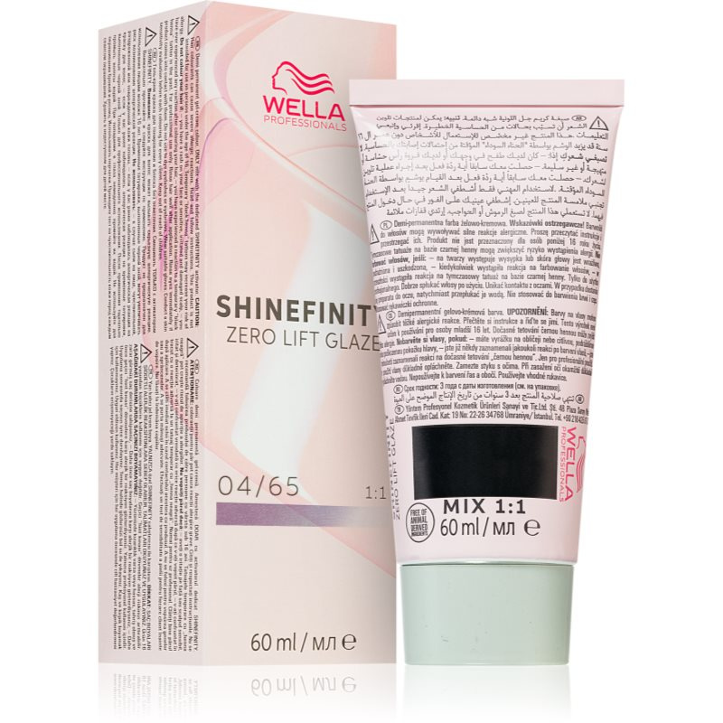 Wella Professionals Shinefinity Zero Lift Glaze demipermanentní barva na vlasy odstín 04/65 - Deep Cherry 60 ml