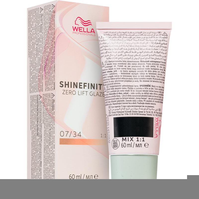 Wella Professionals Shinefinity Zero Lift Glaze demipermanentní barva na vlasy odstín 07/34 - Paprika Spice 60 ml