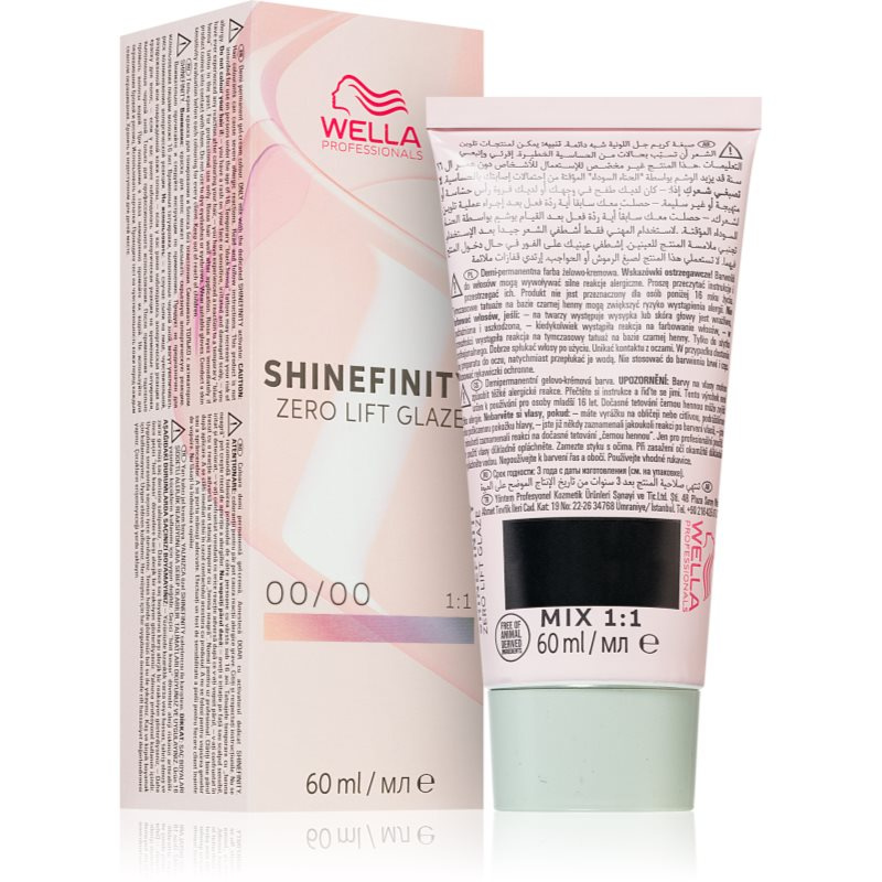 Wella Professionals Shinefinity Zero Lift Glaze demipermanentní barva na vlasy odstín 00/00 - Crystal Glaze 60 ml