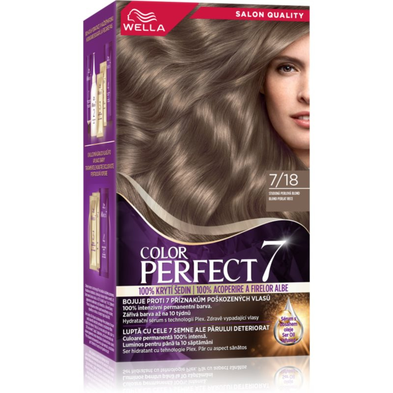 Wella Color Perfect barva na vlasy odstín 7/18 Cool Pearl Med Blonde 1 ks