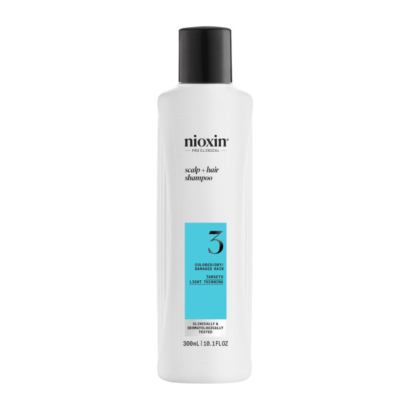 Nioxin System 3 Scalp + Hair Shampoo čisticí šampon pro barvené řídnoucí vlasy 300 ml
