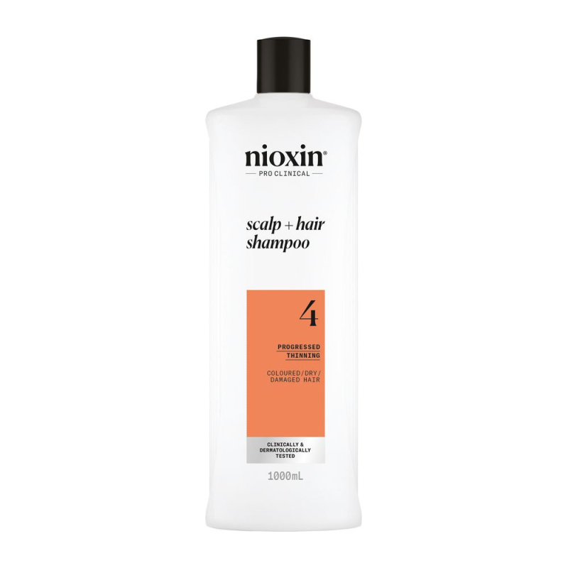 Nioxin System 4 Scalp + Hair Shampoo jemný šampon pro barvené a poškozené vlasy 1000 ml